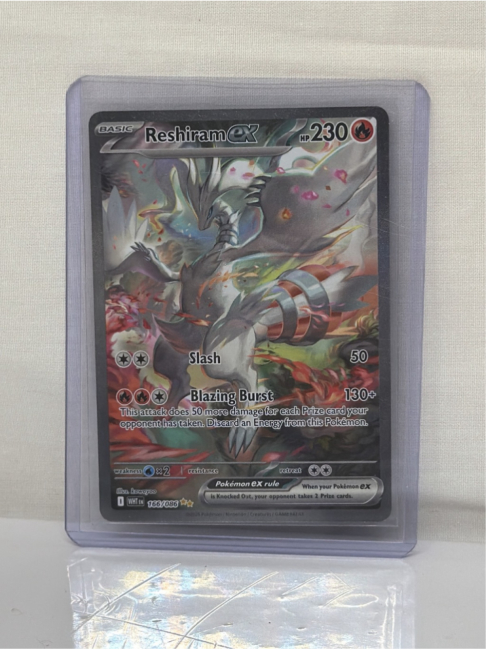 Pokémon Reshiram EX 166/086 Full Art Holo Special Illustration Rare TCG